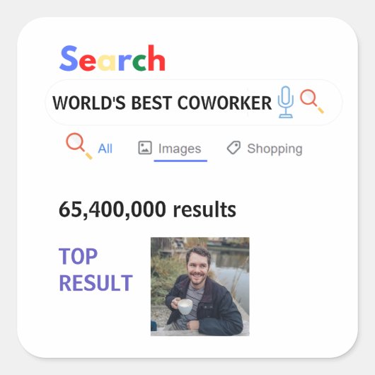 同僚PHOTOギフトボスナース先生ドクターママ スクエアシール (正面)