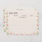 同封カードのレシピ ワイルドフラワーのウェディング エンクロージャーカード (正面/裏面)