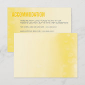 同封カード :: オンブレ水彩黄色 エンクロージャーカード (正面/裏面)