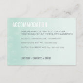 同封カード :: 淡い水彩パステルミント エンクロージャーカード (裏面)