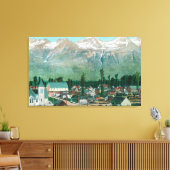 同市の居住地区の空中表示 キャンバスプリント (インサイチュ (リビング))