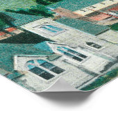 同市の居住地区の空中表示 ポスター (角)