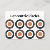 同心カラフル円 名刺 (正面)