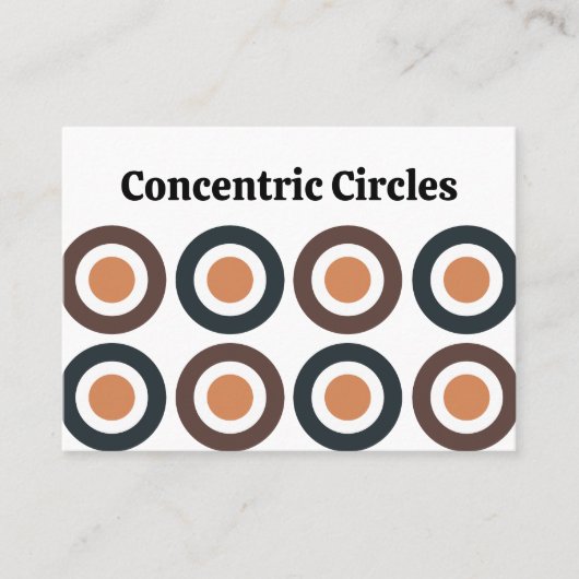 同心カラフル円 名刺 (正面)