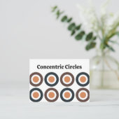 同心カラフル円 名刺 (スタンド正面)