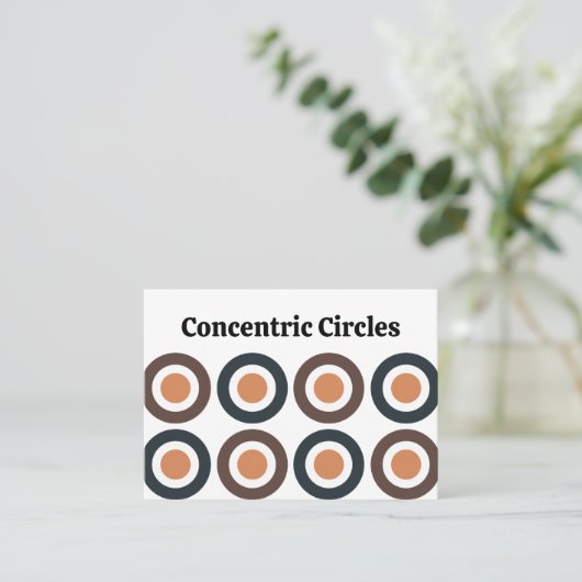 同心カラフル円 名刺 (スタンド正面)