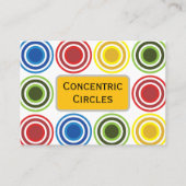 同心カラフル円 名刺 (正面)