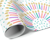 同心モダン誕生日キャンドル – ラッピング紙 ラッピングペーパー (ロールコーナー)