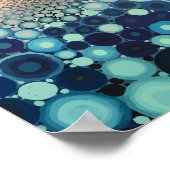 同心円の放射緩和曲線 ポスター (角)