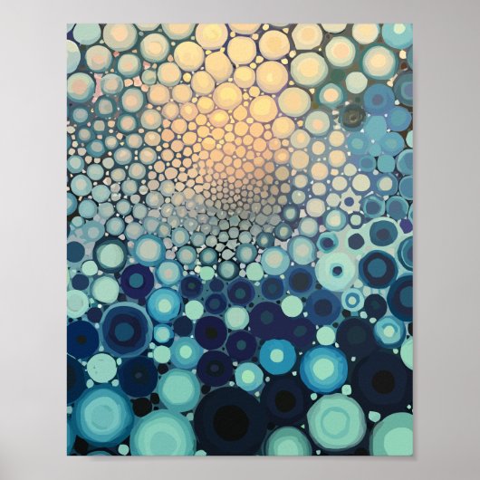 同心円の放射緩和曲線 ポスター (正面)