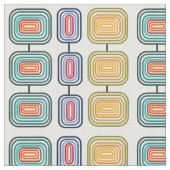 同心円の長方形 ファブリック (クローズアップ)