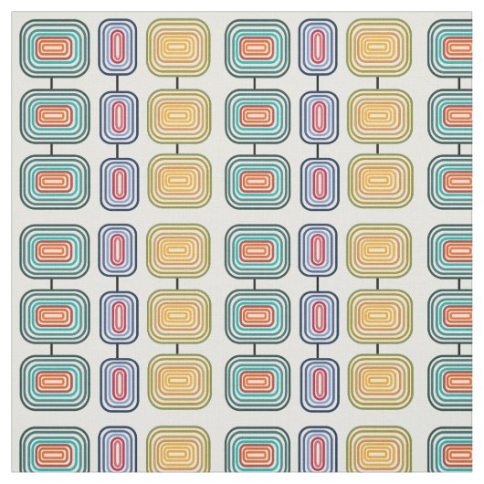 同心円の長方形 ファブリック (見本)