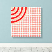 同心円カラフル分割キャンバス キャンバスプリント (インサイチュ (ウッドフロア))