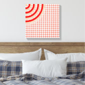 同心円カラフル分割キャンバス キャンバスプリント (インサイチュ (寝室))