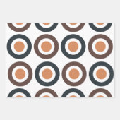 同心円カラフル誕生日 ラッピングペーパーシート (正面2)