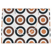 同心円カラフル誕生日 ラージペーパーバッグ (正面)