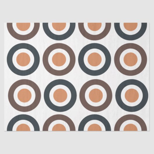 同心円カラフル誕生日 薄葉紙 (正面)