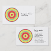 同心円カラフル01 名刺 (正面/裏面)