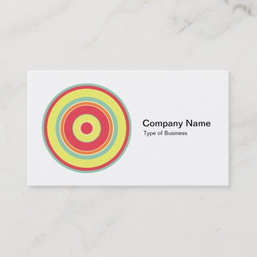 同心円カラフル01 名刺 (正面)