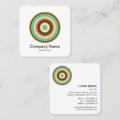 同心円カラフル02 スクエア名刺 (正面/裏面)