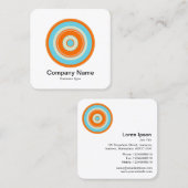 同心円カラフル03 スクエア名刺 (正面/裏面)