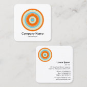 同心円カラフル03a スクエア名刺 (正面/裏面)