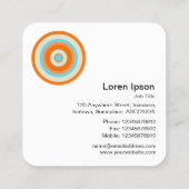 同心円カラフル03a スクエア名刺 (裏面)