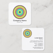 同心円カラフル04 スクエア名刺 (正面/裏面)