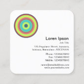 同心円カラフル04 スクエア名刺 (裏面)