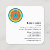 同心円カラフル05 スクエア名刺 (裏面)