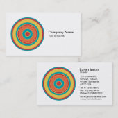 同心円カラフル05 名刺 (正面/裏面)