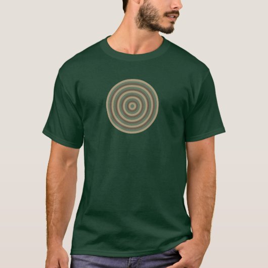 同心円セピアTシャツ Tシャツ (正面)