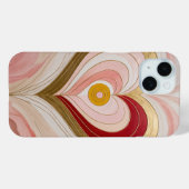 同心円ハートの花 Case-Mate iPhoneケース (裏面 (横))