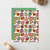 同心円ペイズリー ノートカード (正面/裏面インサイチュ)