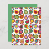 同心円ペイズリー ノートカード (正面/裏面)