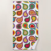 同心円ペイズリー ビーチタオル (正面)