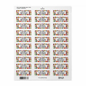 同心円ペイズリー ラベル (フルシート)