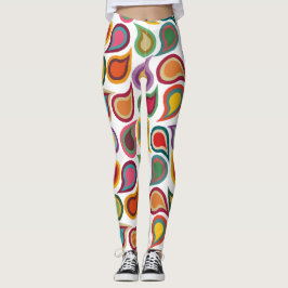 同心円ペイズリー レギンス