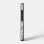 同心円三角形のラインアート iPhoneケース (左側面)