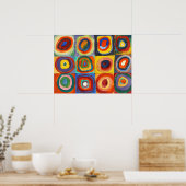 同心円付き正方形 ポスター (キッチン)