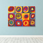 同心円付き正方形 | Kandinsky | キャンバスプリント (インサイチュ (ウッドフロア))