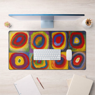 同心円付き正方形 Kandinsky デスクマット