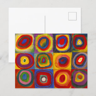 同心円付き正方形 Kandinsky ポストカード