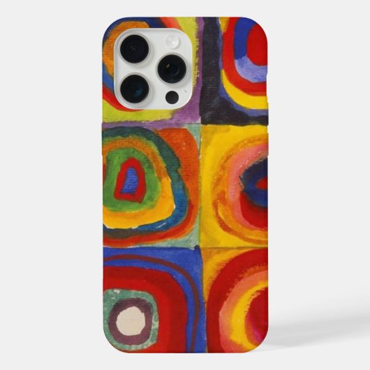 同心円付き正方形、Kandinsky iPhoneケース (裏面)