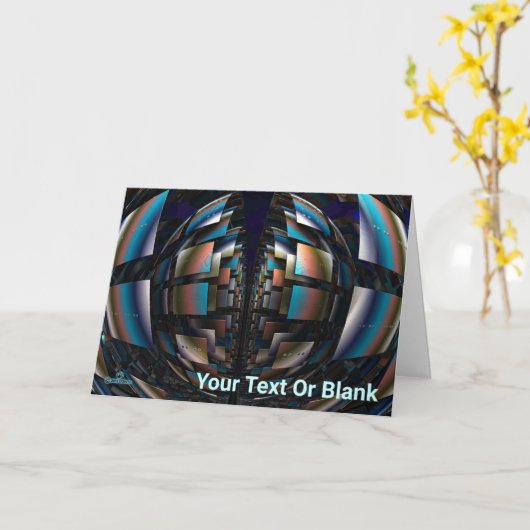 同心円半球 カード (黄色い花)