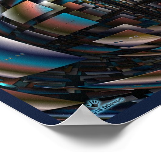 同心円半球 ポスター (角)