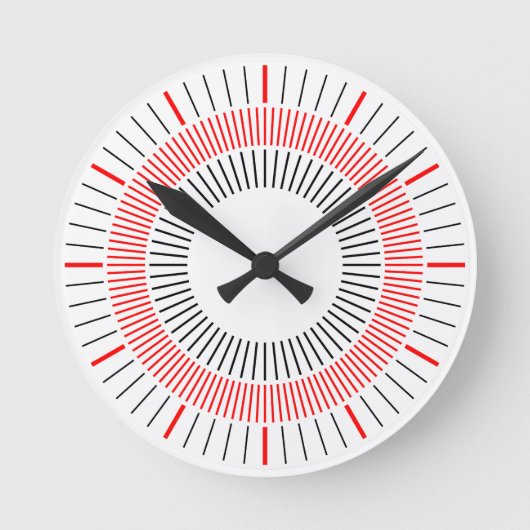 同心円状の放射線03 ラウンド壁時計 (正面)