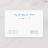 同心円状の青い正方形パターン 名刺 (裏面)