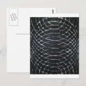 同心円状の黒い波紋（黒のミニマリズム） ポストカード (正面/裏面)