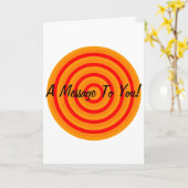 同心円状グリーティングカードへのメッセージ カード (黄色い花)